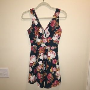 Hunter Green Floral Dress